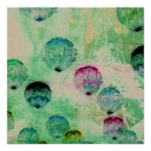 Póster Traços redondos de arte digital, giros e bonitos