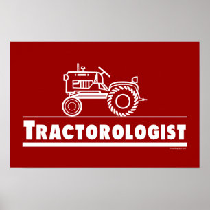 Póster Tractor Ologist RED