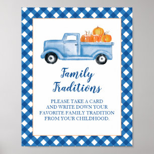 Poster Tradição da Família de Chás de fraldas de Caminhão
