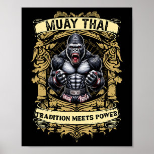 Poster Tradição Encontra Poder - Kickboxing E Muay Thai A