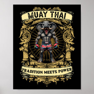 Poster Tradição Encontra Poder - Kickboxing E Muay Thai E