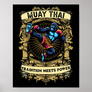 Poster Tradição Encontra Poder - Kickboxing E Muay Thai G