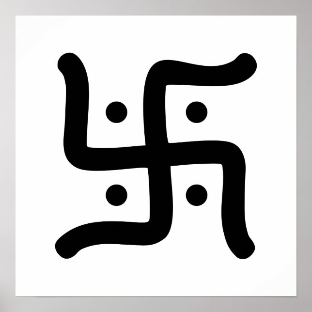 Póster tradicional hindu swastika, índio, símbolo religio (Frente)