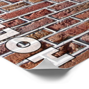 Poster Tradicional Red Brickwork Holandesa Pointing Holla