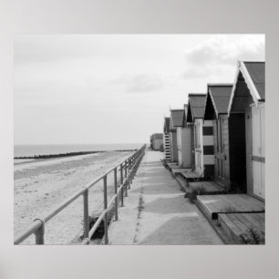 Poster Tradicional Wooden Beach Huts