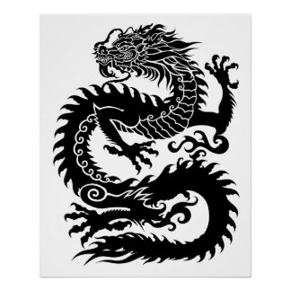 Póster Traditional Chinese dragon