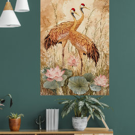 Poster Traditional Chinese "flowers and birds" style pain