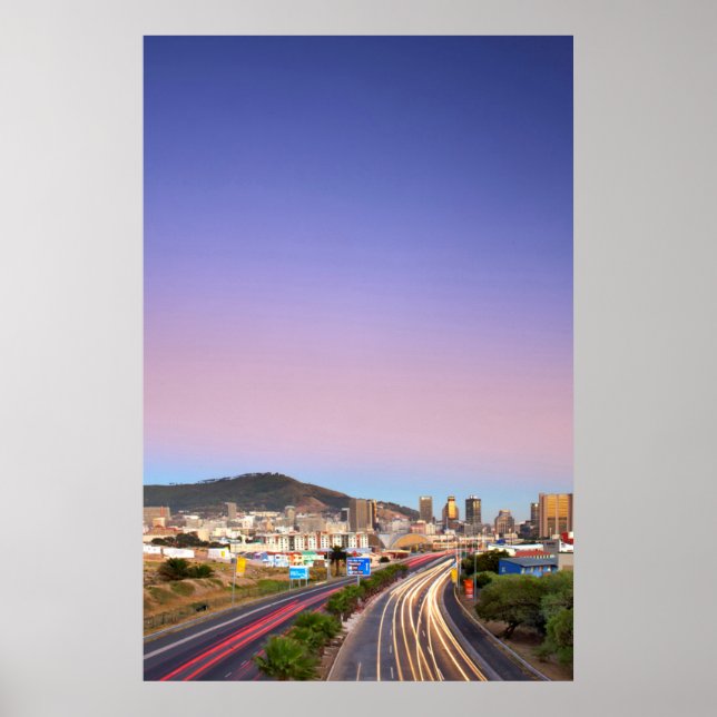 Poster Tráfego Na Autoestrada Para Cidade Do Cabo, Oeste  (Frente)