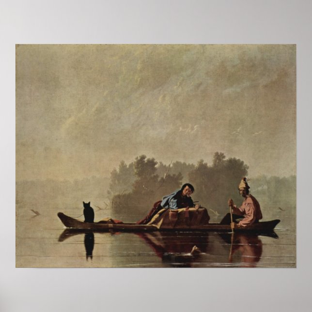 Póster Traficantes de peles descendo no Missouri (Frente)