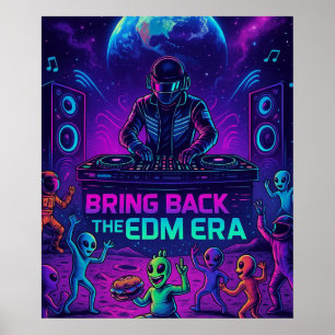Poster Traga de Volta a Era EDM - Festa Cósmica do DJ Ali