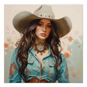 Póster Trailbling: Arte de Muro de Cowgirl