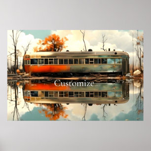 Poster Trailer de Vintage Caravan RV Thunder_Cove