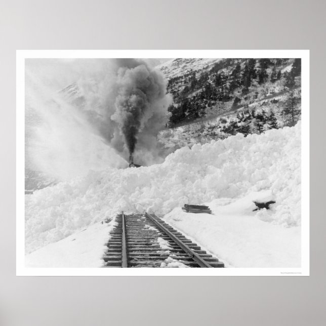 Póster Train Avalanche Alaska 1916 (Frente)