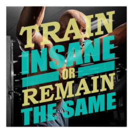 Póster Train Insane Motivational Poster