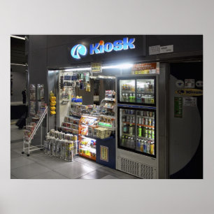 PÓSTER TRAIN PLATFROM KIOSK - JAPÃO