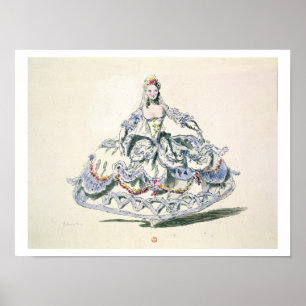 Poster Traje da ópera, da coleção de Plaisirs dos menu
