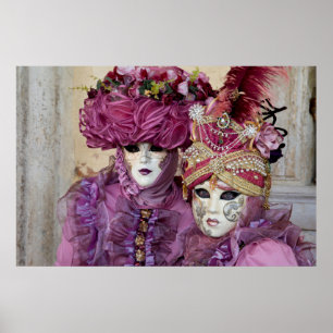 Póster Traje de Carnaval Roxo, Veneza