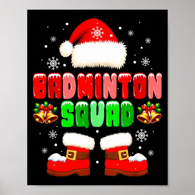 Poster Traje de Equipe de Badminton Natal Jogador Equipe  (Frente)