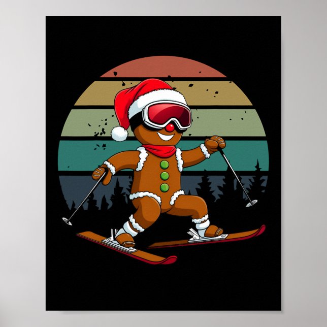 Poster Traje de Esqui Homem de Biscoito de Gengibre do So (Frente)