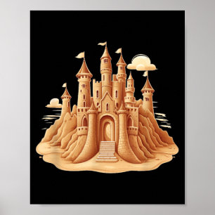 Poster Traje de evento de castelo de areia para meninos d