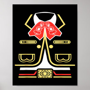 Poster traje de halloween do mariachi mexicano charro cin