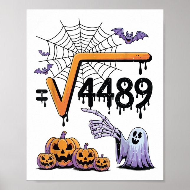 Poster Traje de Halloween para professor de matemática Ra (Frente)
