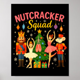 Poster Traje de Natal da Equipe do Quebra-Nozes de Ballet