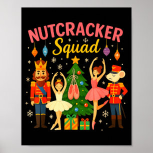 Poster Traje de Natal da Equipe do Quebra-Nozes de Ballet