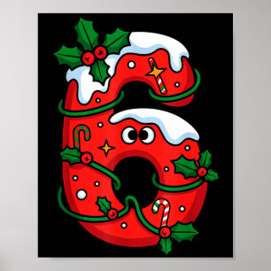 Poster Traje de Papai Noel Número 6 Meme Natal Casal Comb