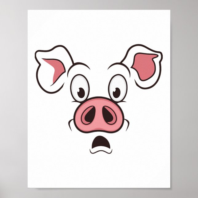 Poster Traje de rosto de porco (Frente)