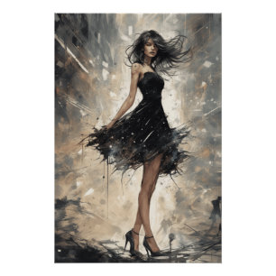 Póster Traje digital clássico LBD projetado por AI