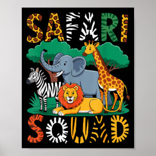 Poster Traje Divertido de Safari para Crianças Homens Mul