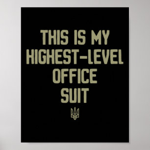 Poster Traje do Presidente da Ucrânia Este é meu escritór