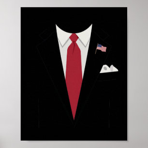 Poster Traje do Presidente Trump EUA Fácil Fantasia de Ha