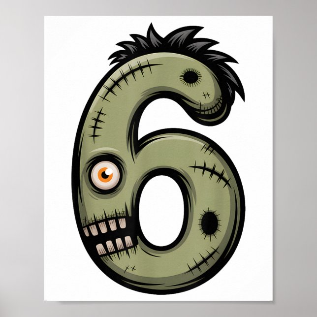 Poster Traje engraçado de Halloween 6 7 Meme 67 Halloween (Frente)