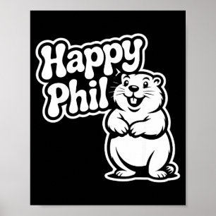 Poster Traje Fofo do Dia da Marmota do Punxy Phils em 2 d