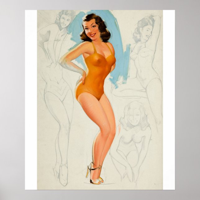 Poster Traje Laranja com desenhos (Frente)