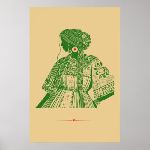 Poster Traje Mexicano Tradicional