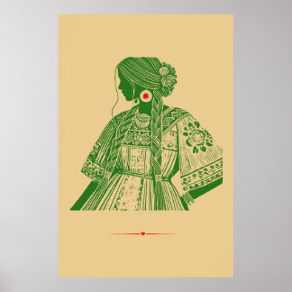 Poster Traje Mexicano Tradicional