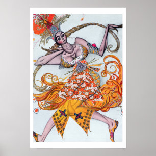Póster Traje o design para pas de deux dançado no ope