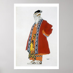 Póster Traje o design para um ancião em um casaco