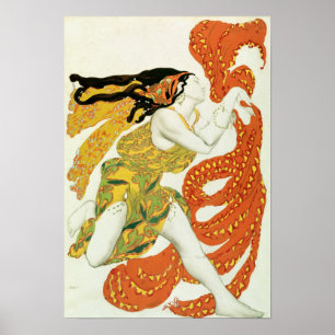 Póster Traje o design para um bacchante 'em Narcisse