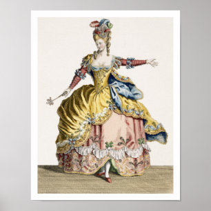 Póster Traje para a rainha dos Sylphs no balé