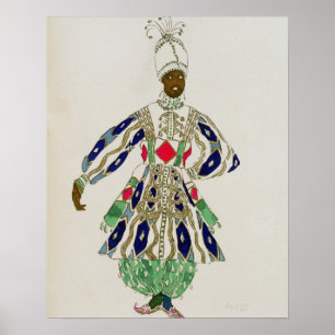 Póster Traje para um "negro", de Aladdin, 1916 (cor