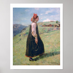 Póster Traje popular norueguês de Budeia