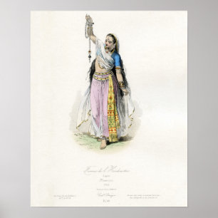 Póster Traje tradicional da mulher indiana