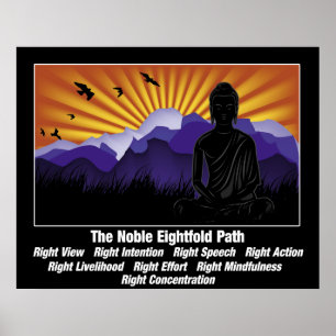Póster Trajeto óctuplo nobre Buddha