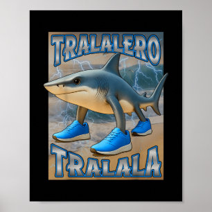 Poster Tralalalero Tralala Italiano Brainrot Memória Aniv