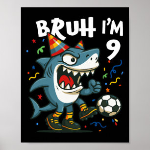 Poster Tralalero Tralala Futebol Italiano Brainrot 9º Ani