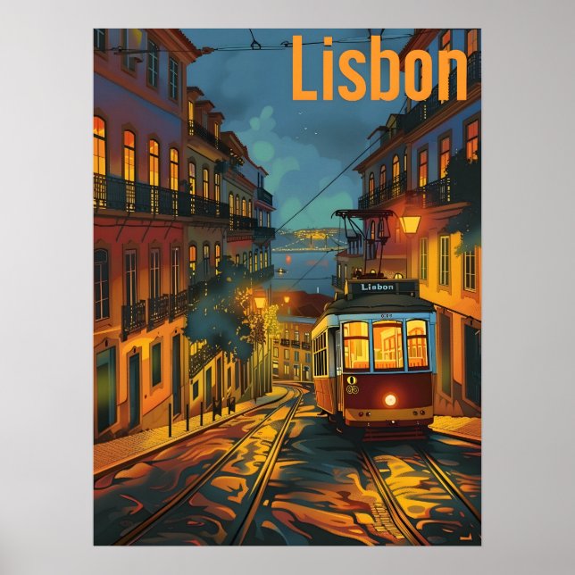 Poster Trama de Lisboa à Noite (Frente)